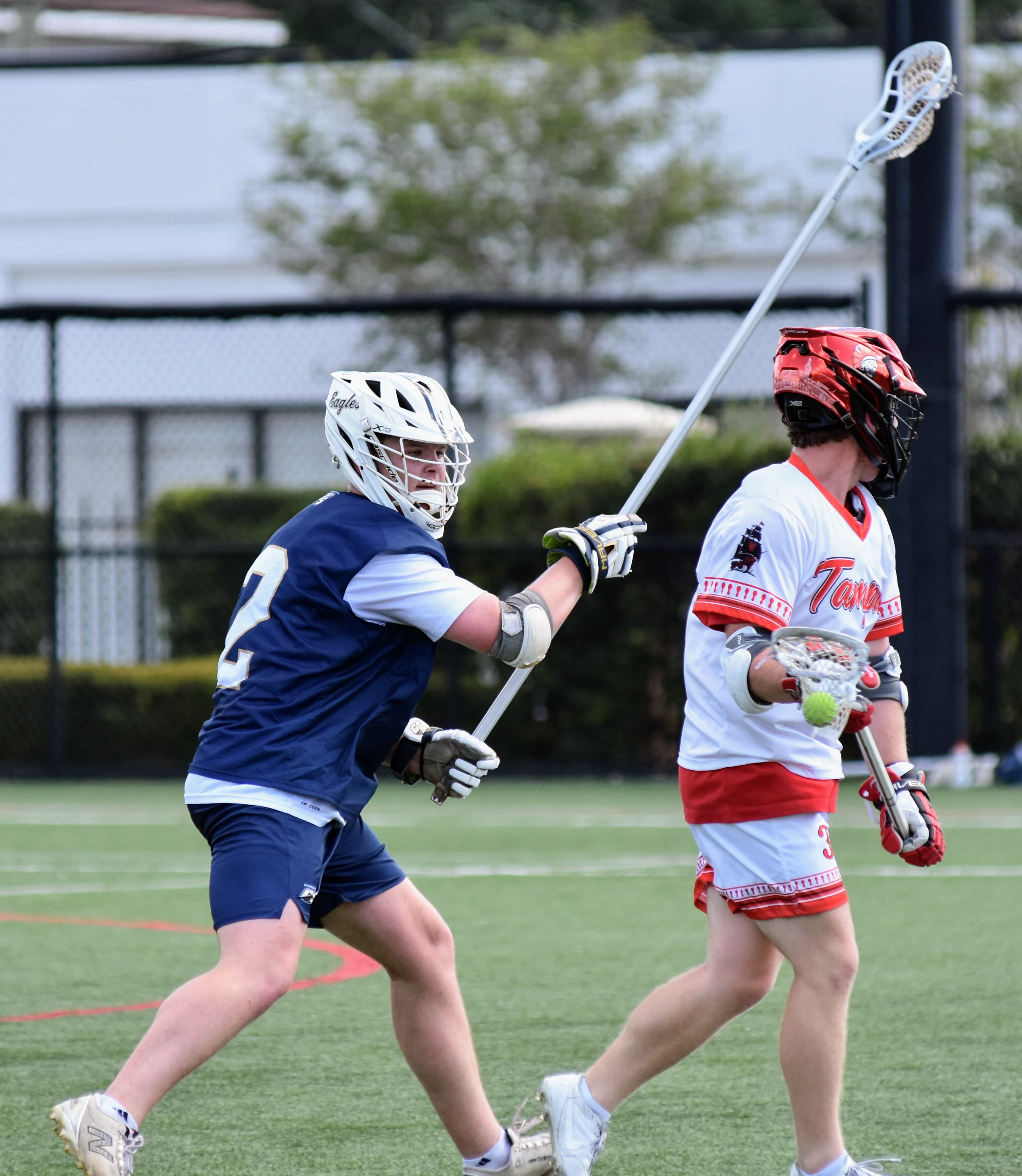GS #2 defending with a long pole against Tampa