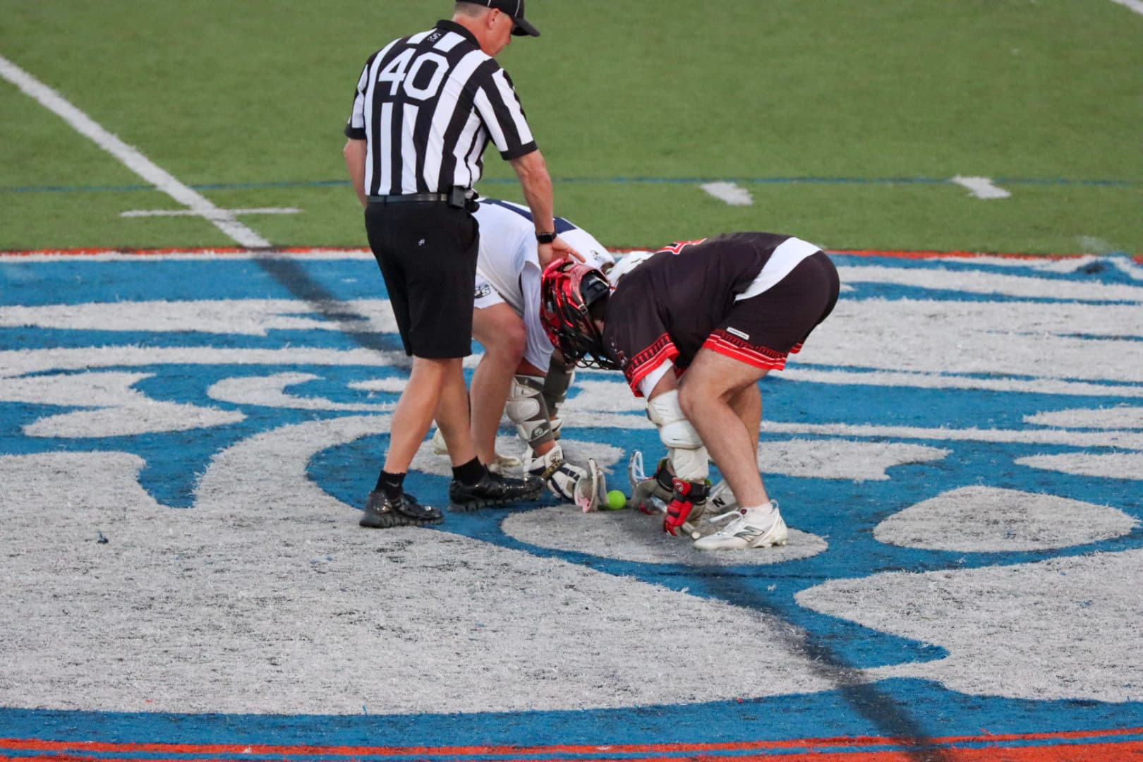 A faceoff at midfield against Tampa
